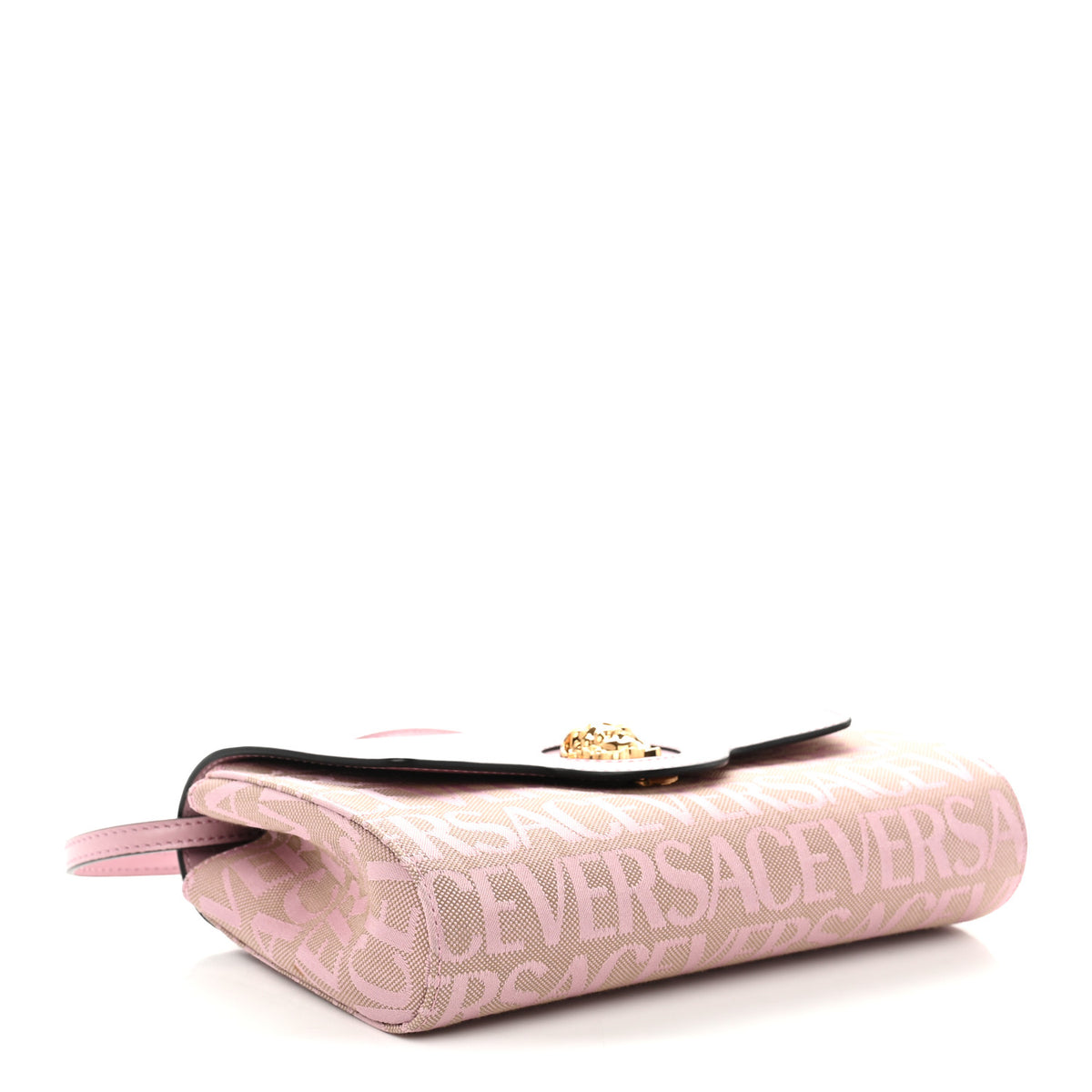 Calfskin Canvas Allover La Medusa Crossbody Bag Pink