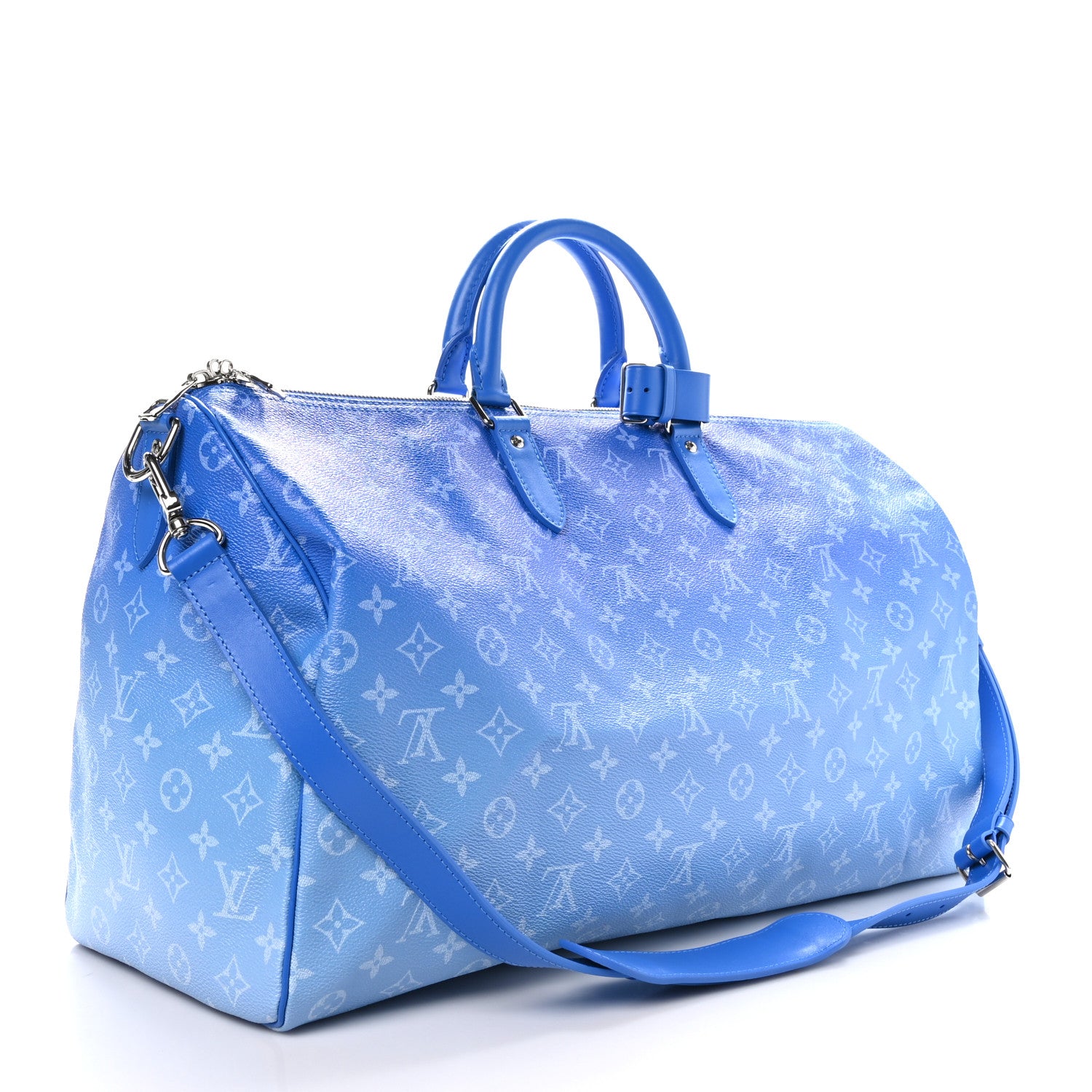 Louis Vuitton Monogram Clouds Keepall Bandouliere 50 Blue 2 of 11