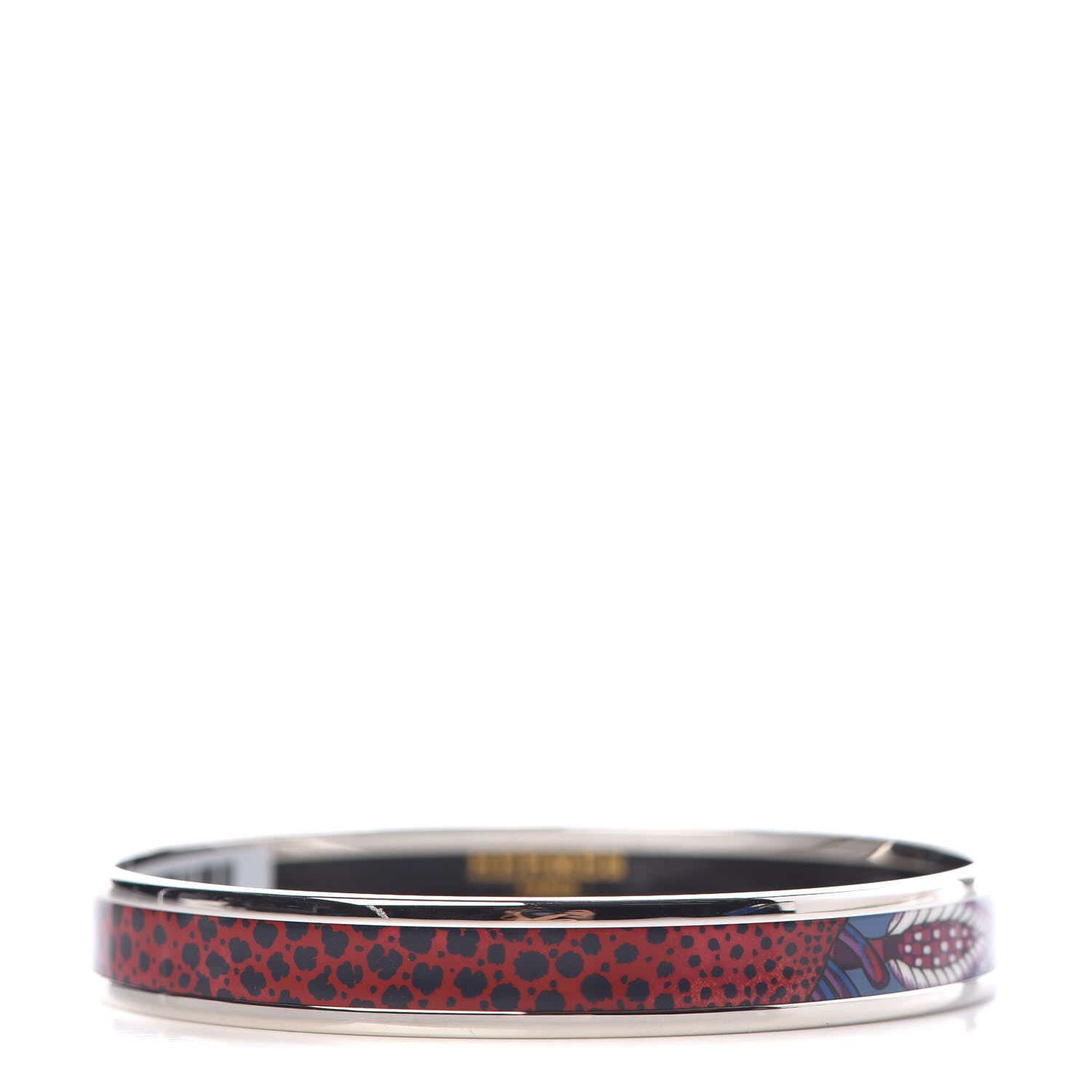 Hermes Enamel Printed Narrow Le Marche De Savana Bracelet 65 Surnaturel 1 of 5