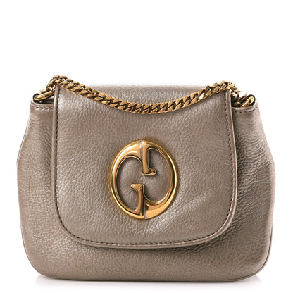 Gucci Pebbled Calfskin Small 1973 Chain Shoulder Bag Champagne 1 of 9