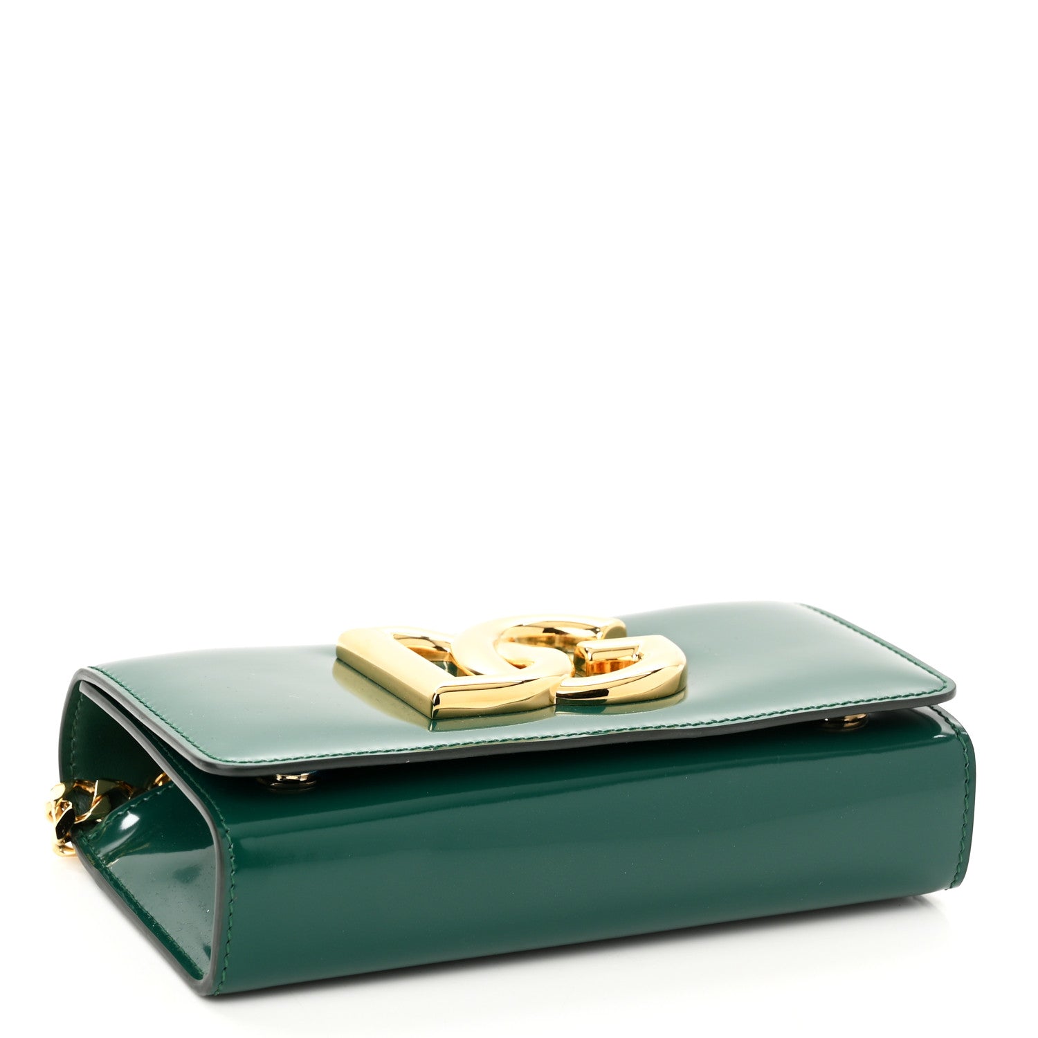 Dolce & Gabbana Patent DG Girls Phone Shoulder Bag Emerald 5 of 11
