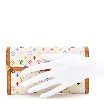 Louis Vuitton Monogram Multicolor Porte Tresor International Wallet White 2 of 10