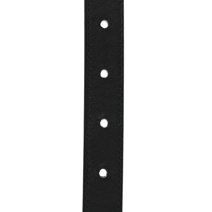 Gucci Moon Calfskin Pearl Double G 20mm Belt 80 32 Black Cream 4 of 5