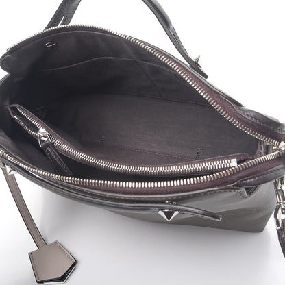 Fendi Vitello Dolce 4 Color Medium By The Way Boston Bag Carbone Grigio Polvere Multicolor 5 of 7