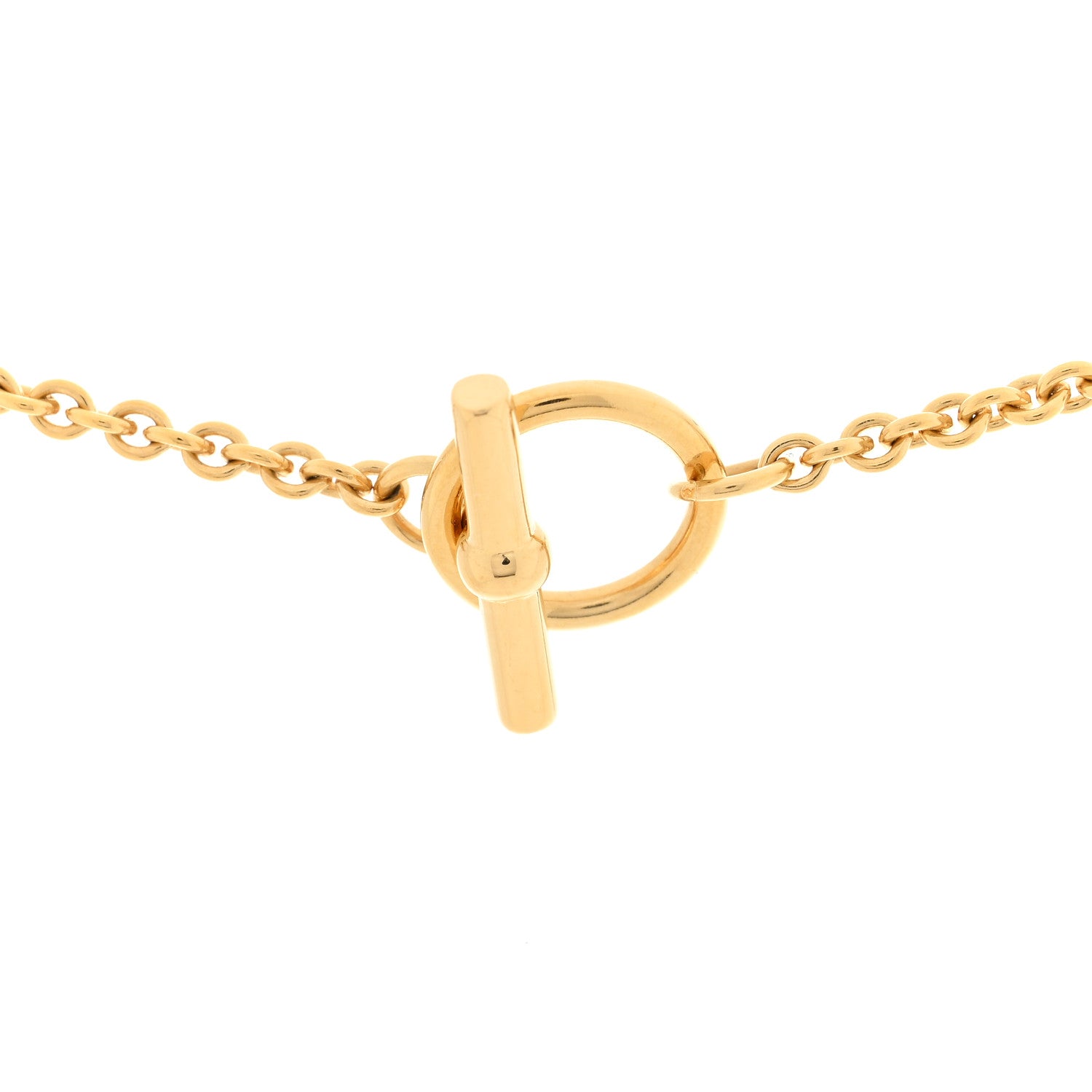 Hermes Metal Enamel Mini Maillon Pendant Necklace Orange Passion 4 of 6