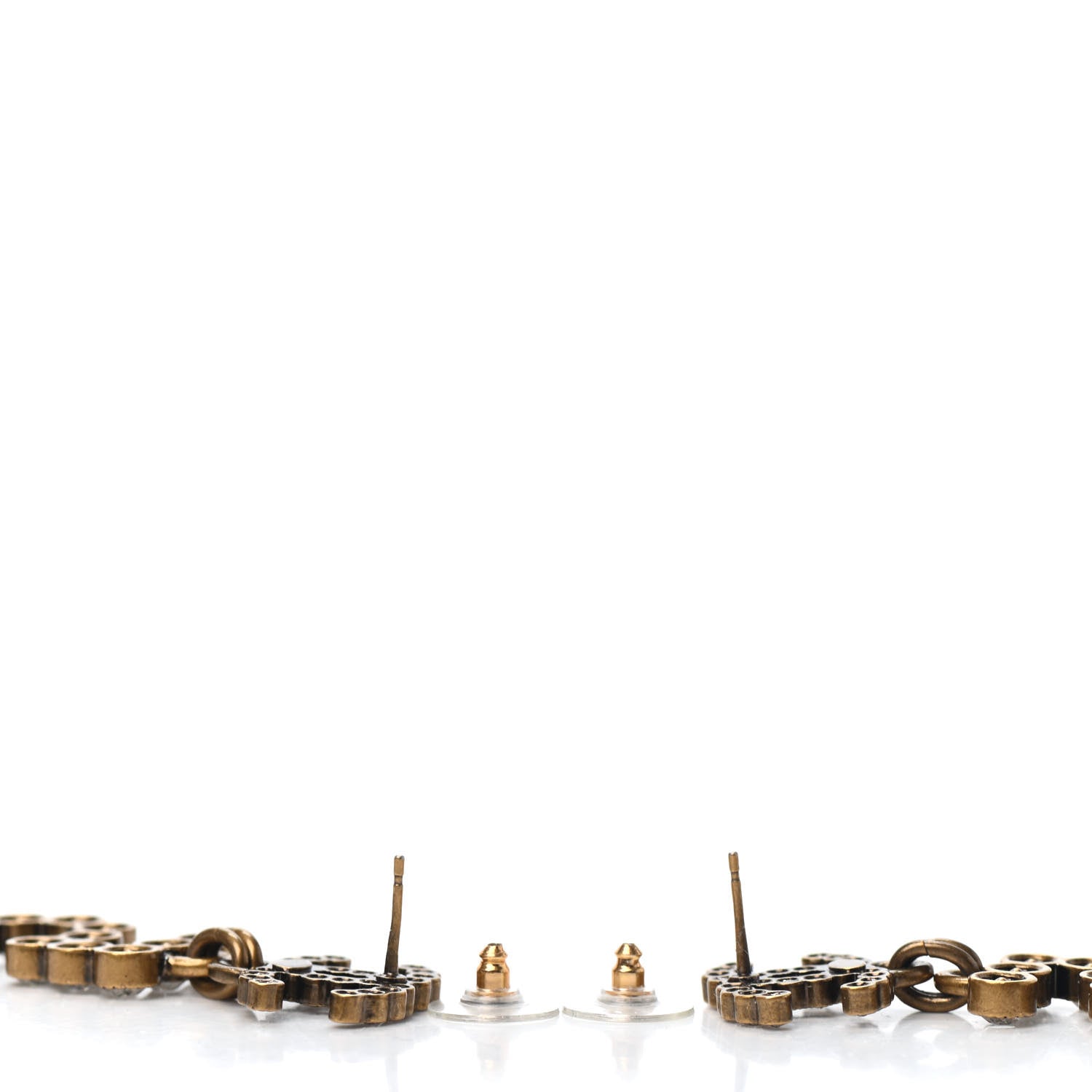 Chanel Metal Crystal City of Lights No 5 Drop Earrings Gold 3 of 4