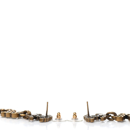 Chanel Metal Crystal City of Lights No 5 Drop Earrings Gold 3 of 4