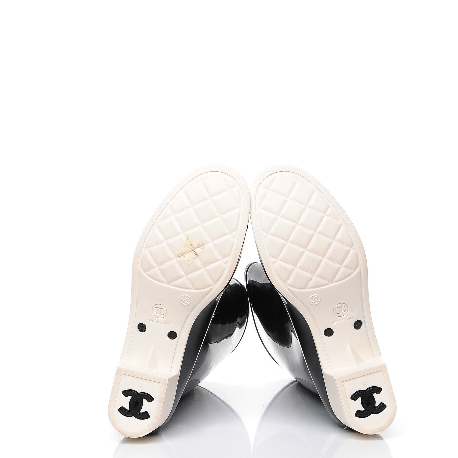 Chanel Rubber Camellia Rain Boots 42 Black 5 of 8