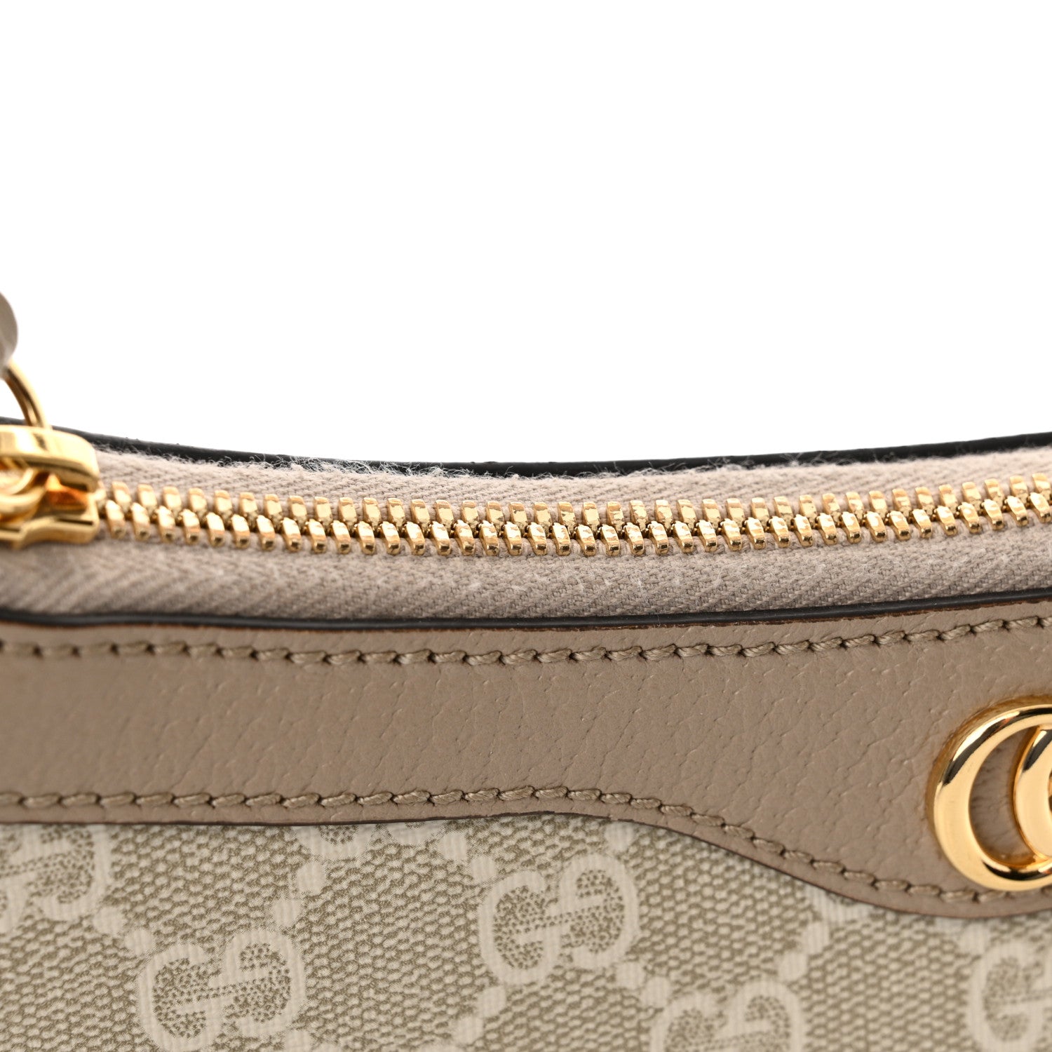 Gucci GG Supreme Monogram Textured Dollar Calfskin Small Ophidia Hobo Beige Mystic White Oatmeal 12 of 12
