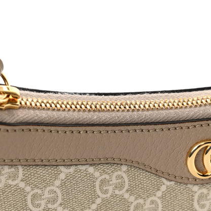 Gucci GG Supreme Monogram Textured Dollar Calfskin Small Ophidia Hobo Beige Mystic White Oatmeal 12 of 12