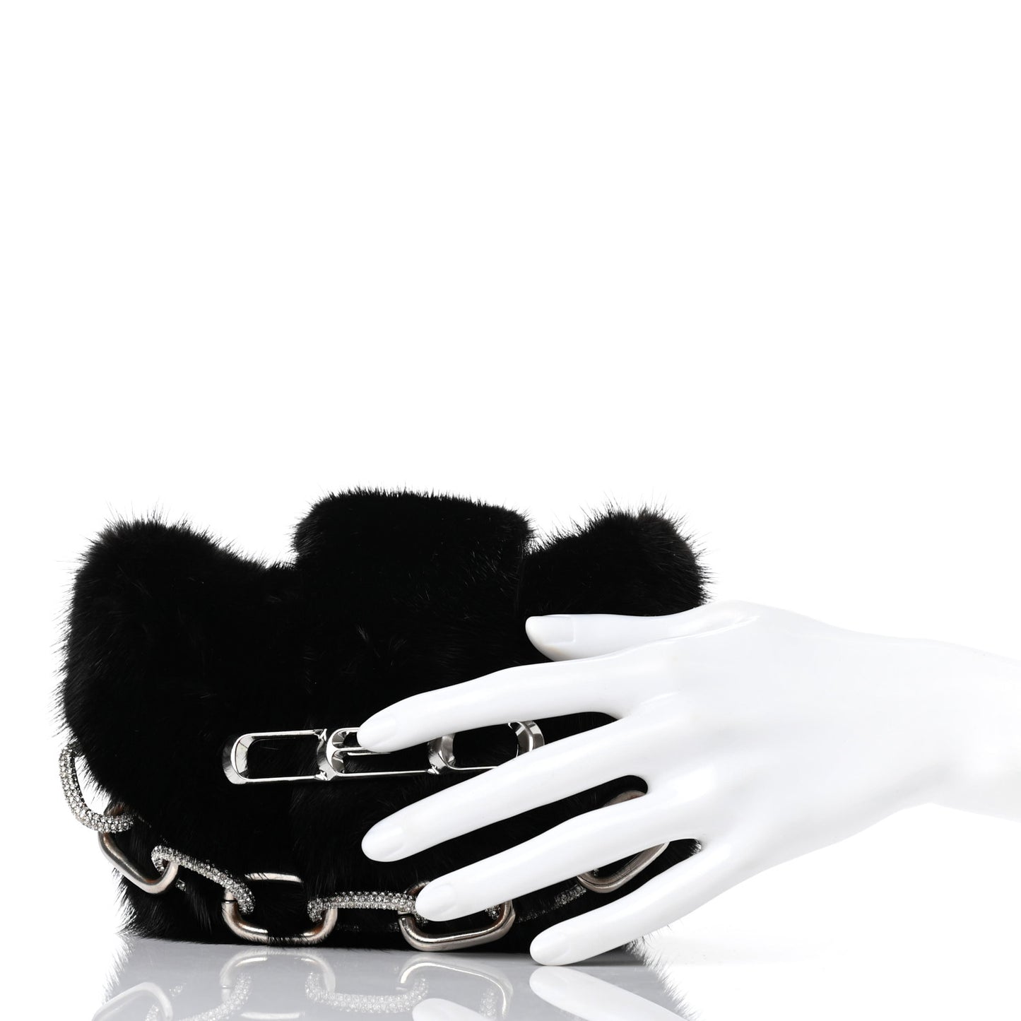 Fur Micro Mini CEO Bag Black