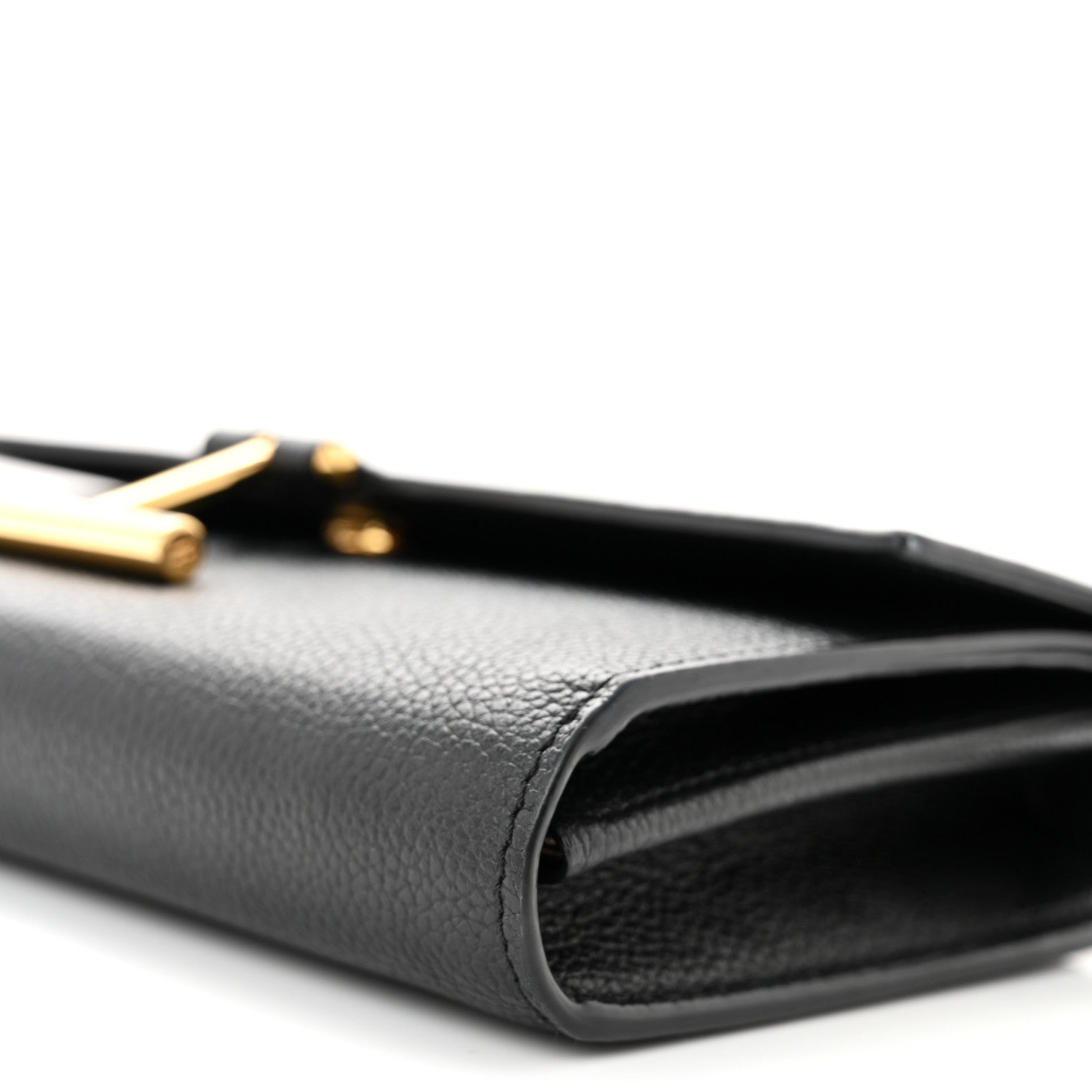 Tom Ford Calfskin T Clasp Tara Wallet On Strap Black 10 of 16