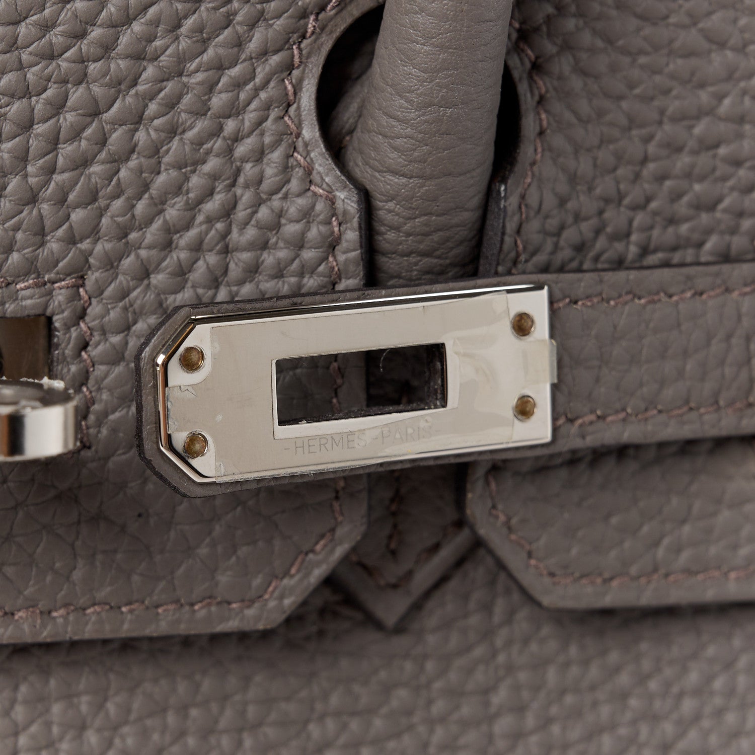 Hermes Togo Birkin 25 Etain 8 of 12