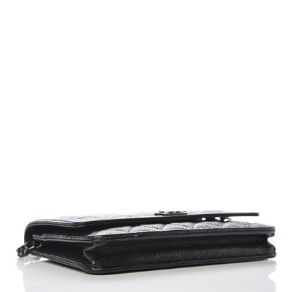 Chanel Caviar Quilted Boy Wallet On Chain WOC Black 4 of 12