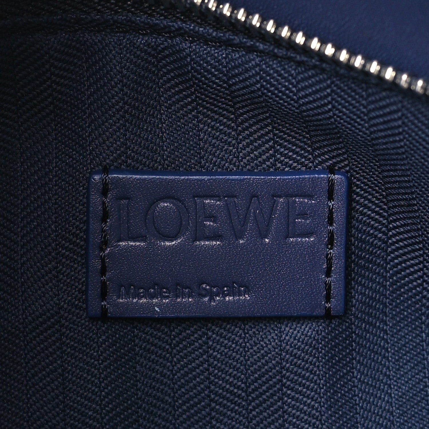 Loewe Satin Calfskin Small Puzzle Bag Abyss Blue 1457084