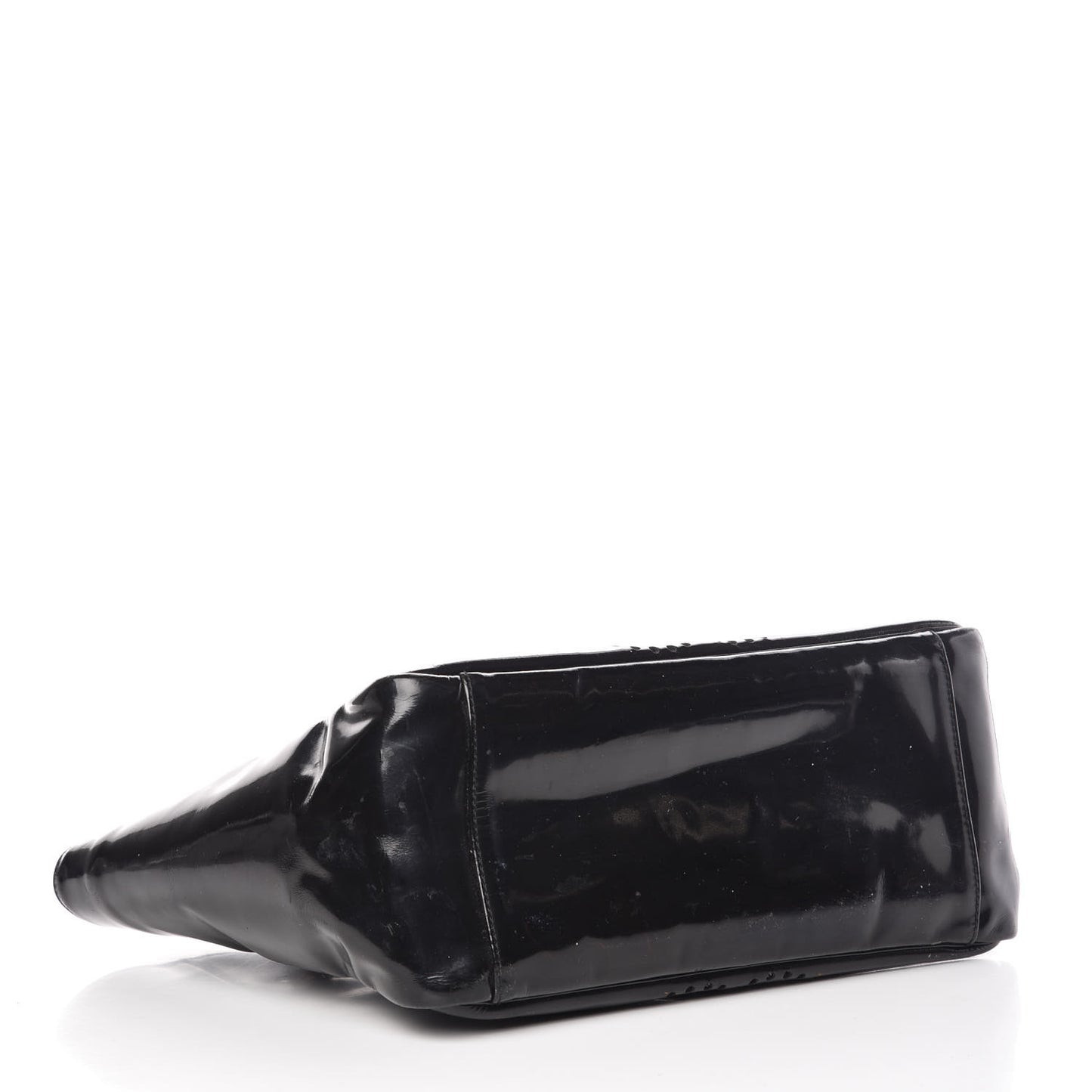 Patent Perforated CC Tote Black