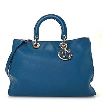 Christian Dior Bullcalf Large Diorissimo Tote Blue 1 of 11