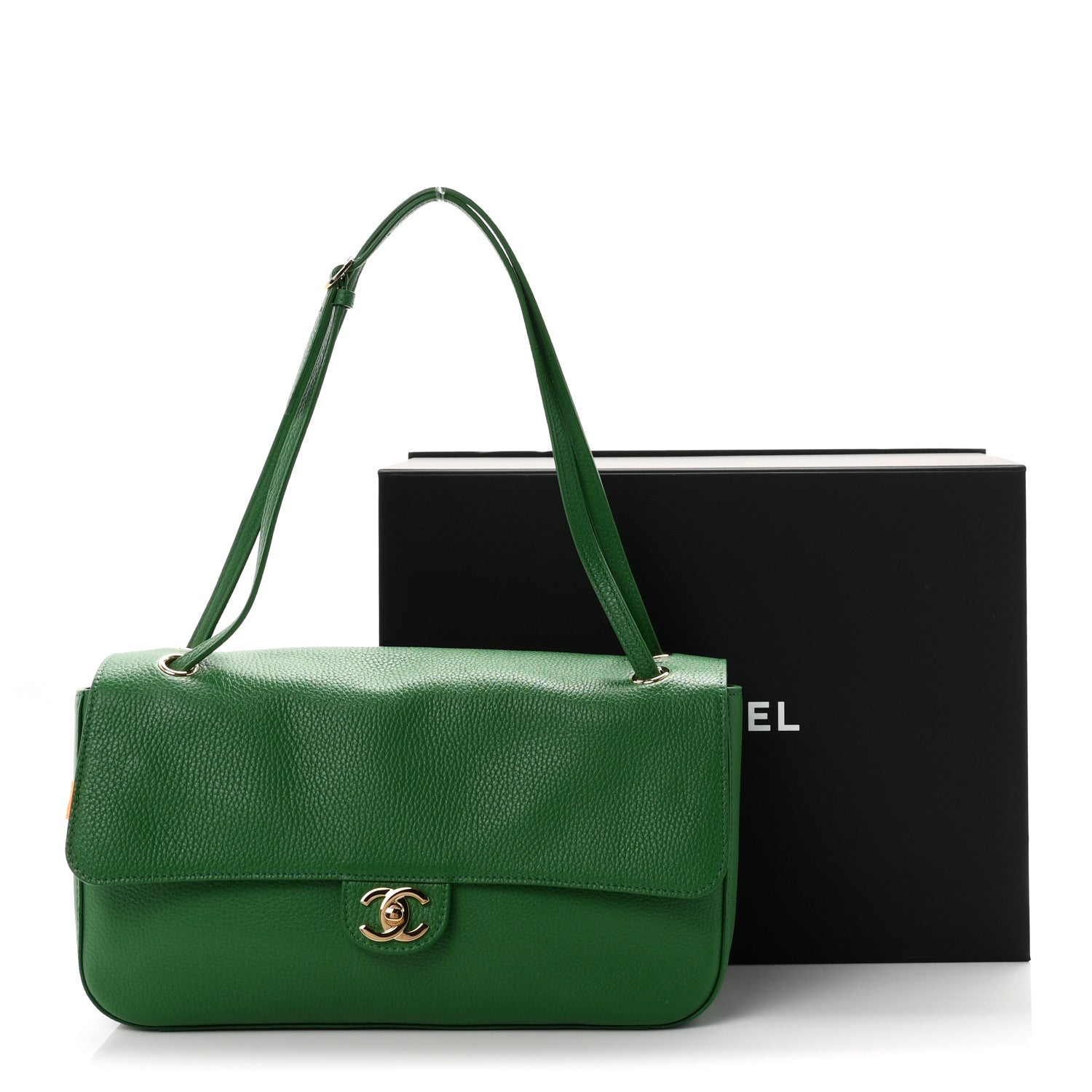 Chanel Grained Calfskin Small Souplissimo Maxi Flap Green 11 of 11