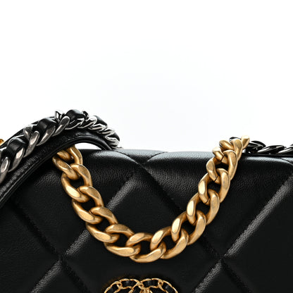 Chanel Lambskin Quilted Chanel 19 Wallet On Chain WOC Black 9 of 13