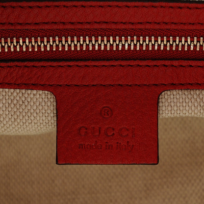 Gucci Pebbled Calfskin Medium Soho Chain Shoulder Bag Tabasco Red 6 of 6