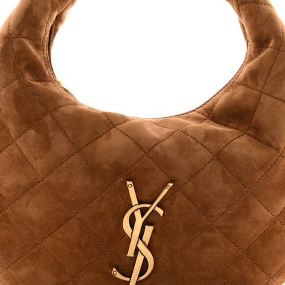 Saint Laurent Suede Quilted Icarino Bag Caramel Cognac 7 of 9