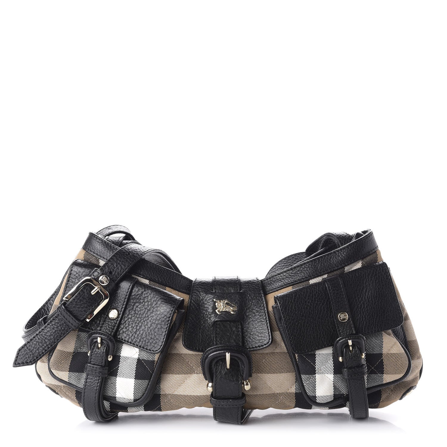 Burberry House Check Quilted Shoulder Bag Black 1 of 10