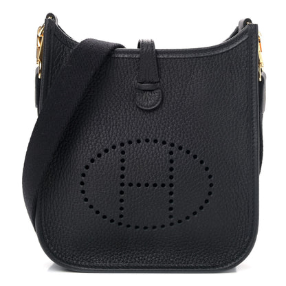 Hermes Taurillon Clemence Evelyne TPM Black 1 of 4