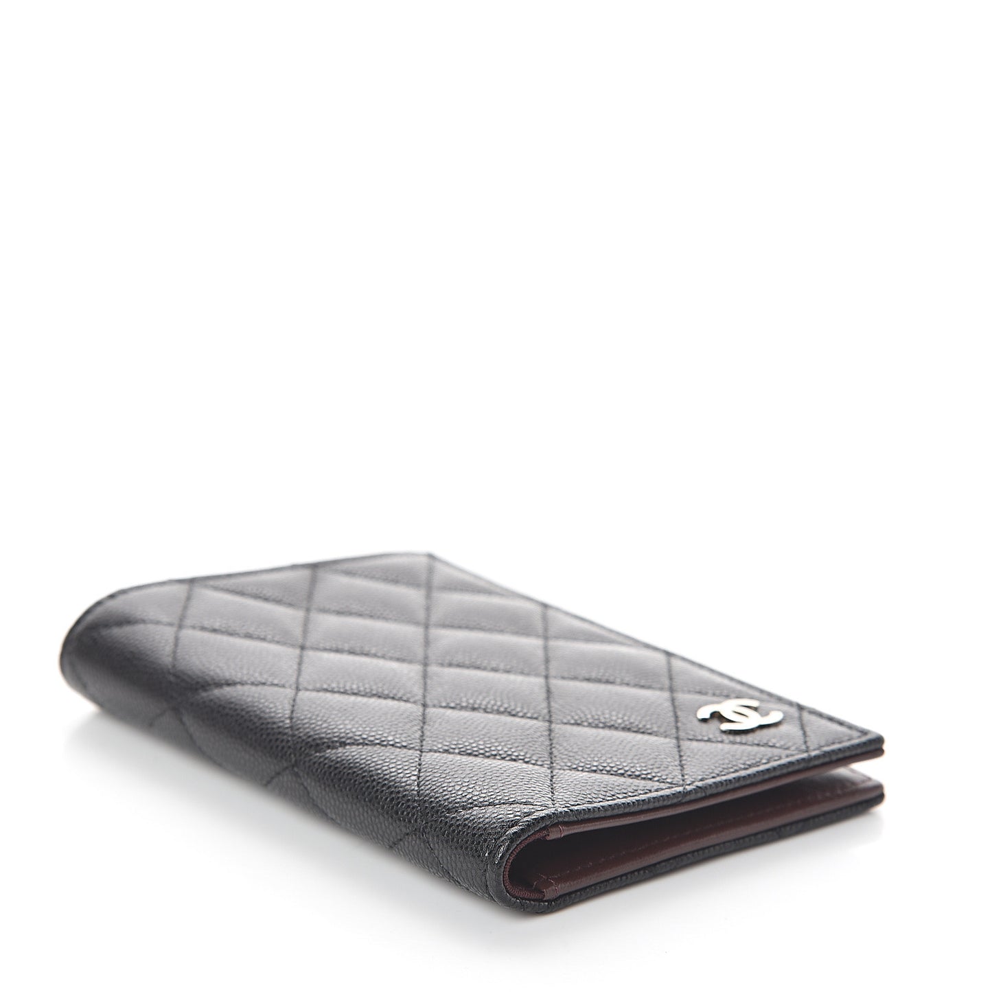 Caviar Quilted Passport Holder Black
