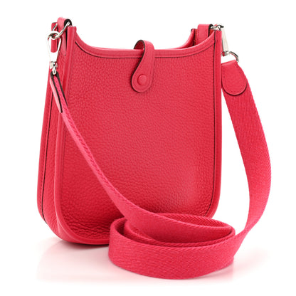 Hermes Taurillon Clemence Evelyne TPM Rose Extreme 3 of 9
