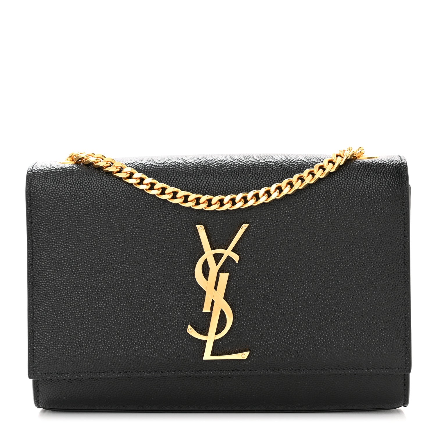 Saint Laurent Grain De Poudre Small Monogram Kate Satchel Black 1 of 10