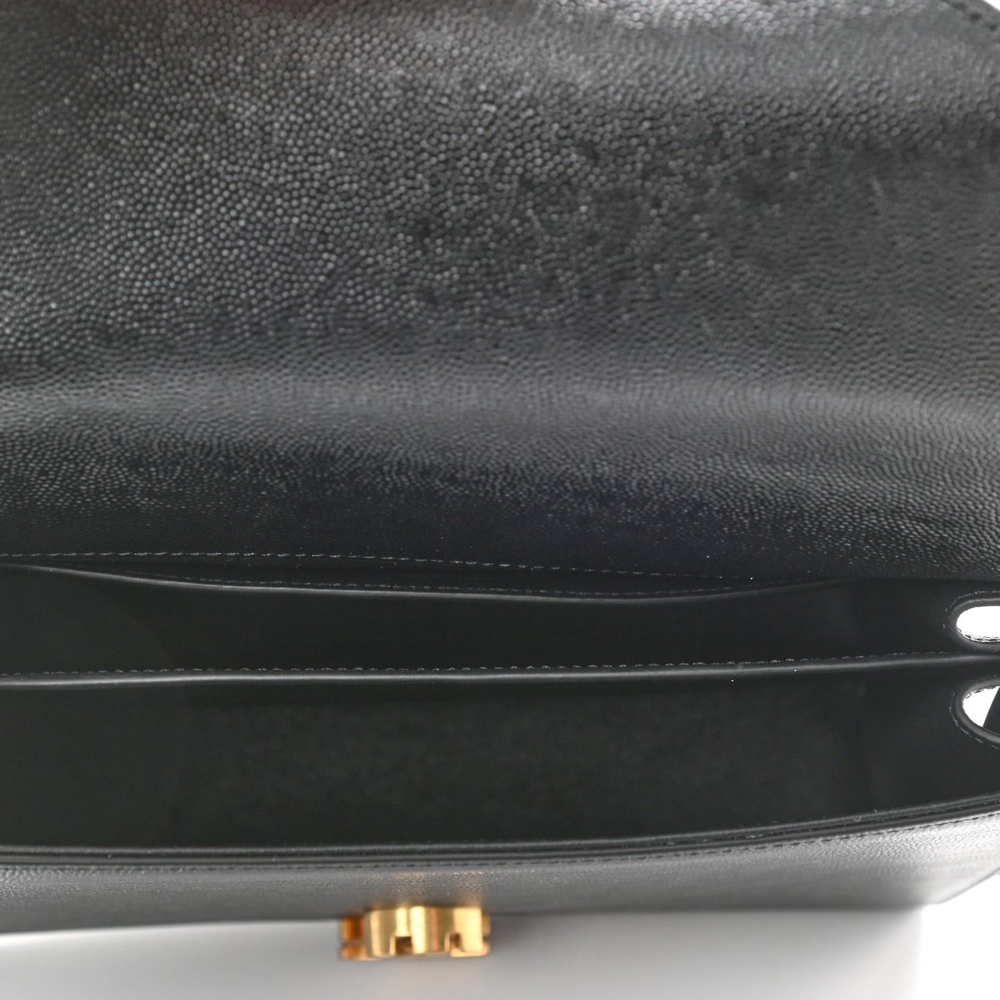 Grain de Poudre Medium Classic Monogram Cassandra Top Handle Black