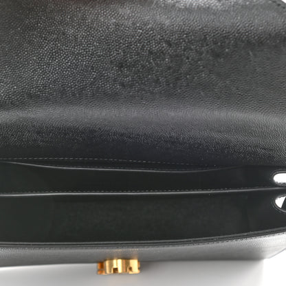 Saint Laurent Grain de Poudre Medium Classic Monogram Cassandra Top Handle Black 5 of 9