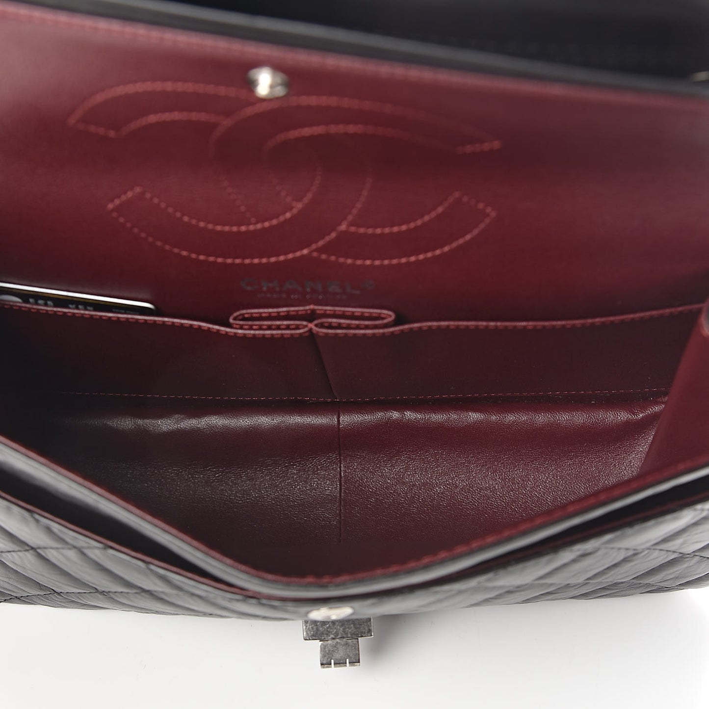 Aged Calfskin Quilted 2.55 Reissue 226 Flap Black