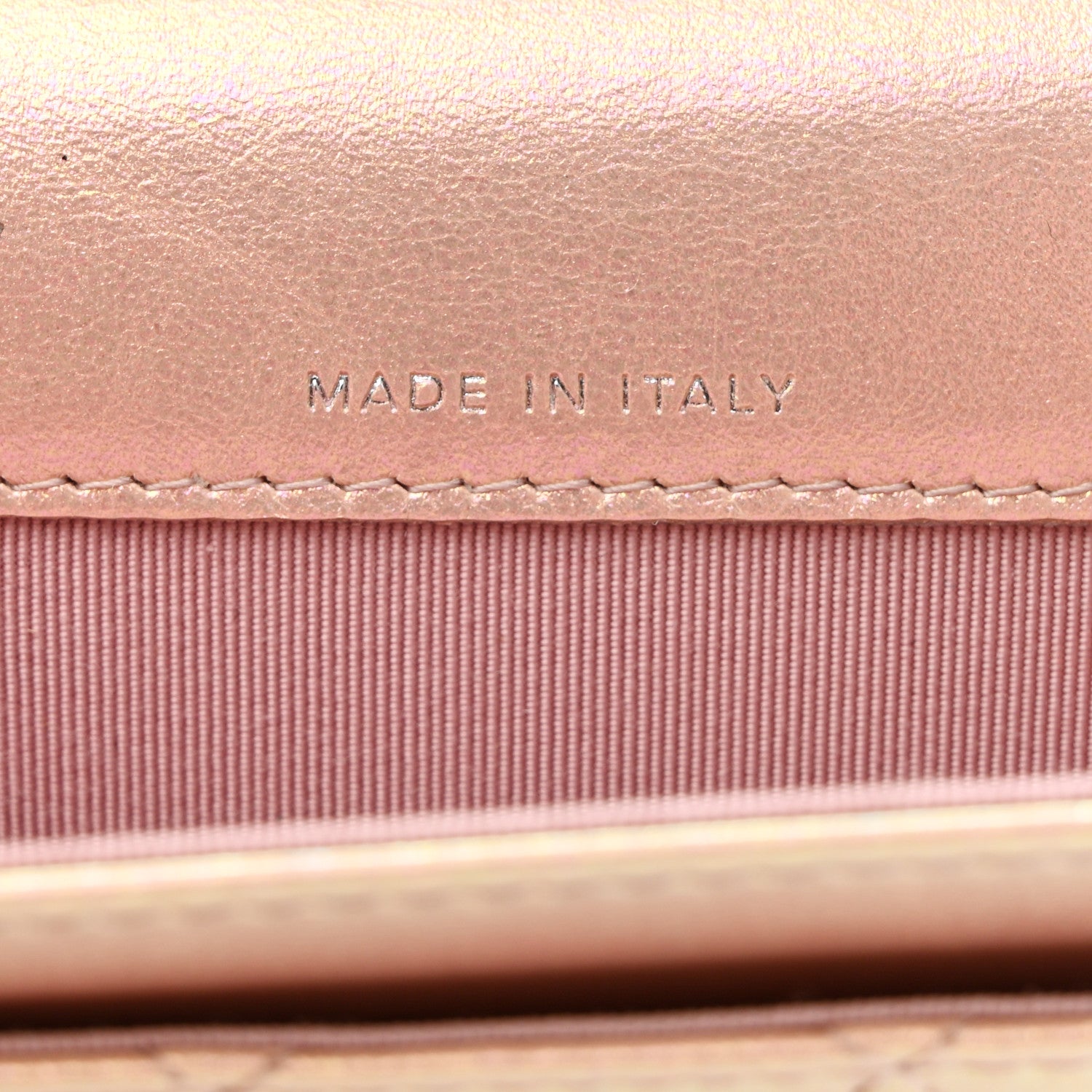 Chanel Iridescent Calfskin Quilted Flap Card Holder Wallet Pink 7 of 8