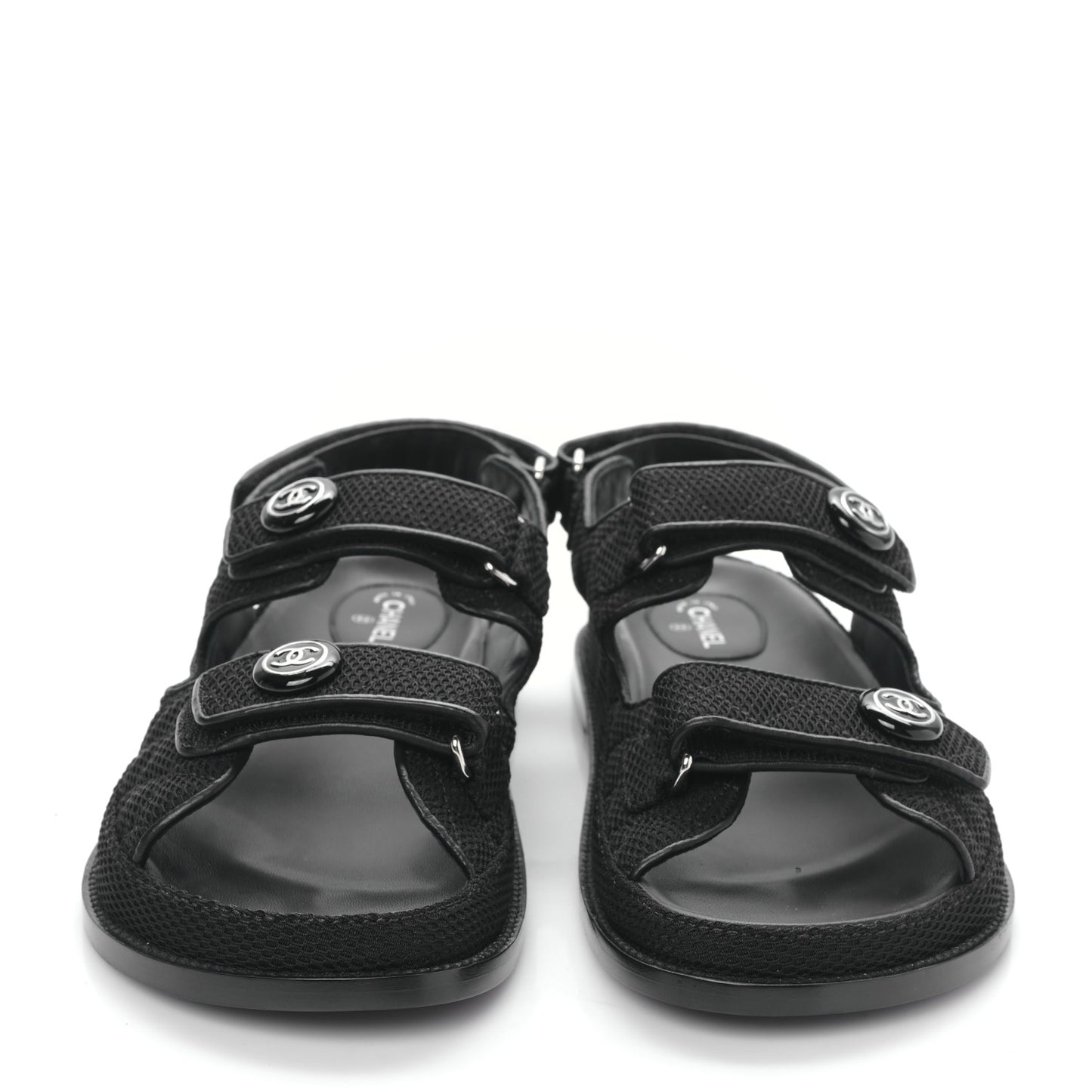 Fabric Velcro Dad Sandals 41.5 Black