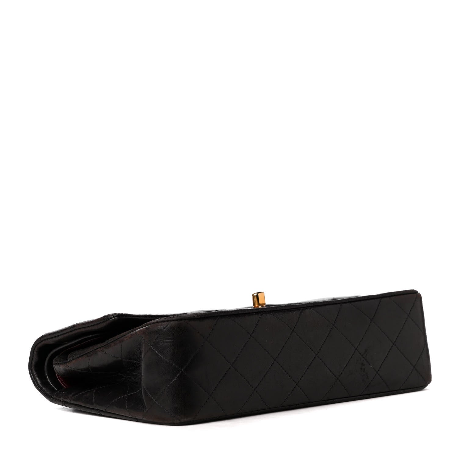Chanel Lambskin Quilted Small Double Flap Dark Brown 3 of 5