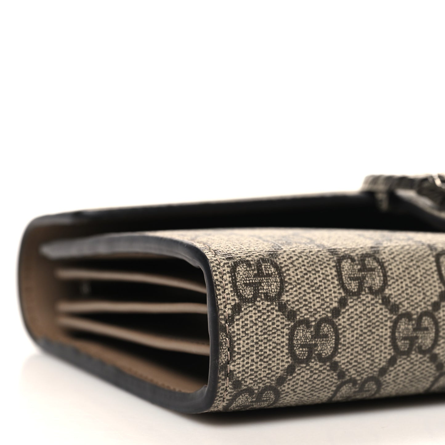 GG Supreme Monogram Mini Dionysus Chain Wallet Beige Taupe