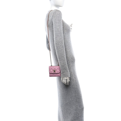 Chanel Lambskin Quilted Mini Trendy CC Clutch With Chain Pink 2 of 11