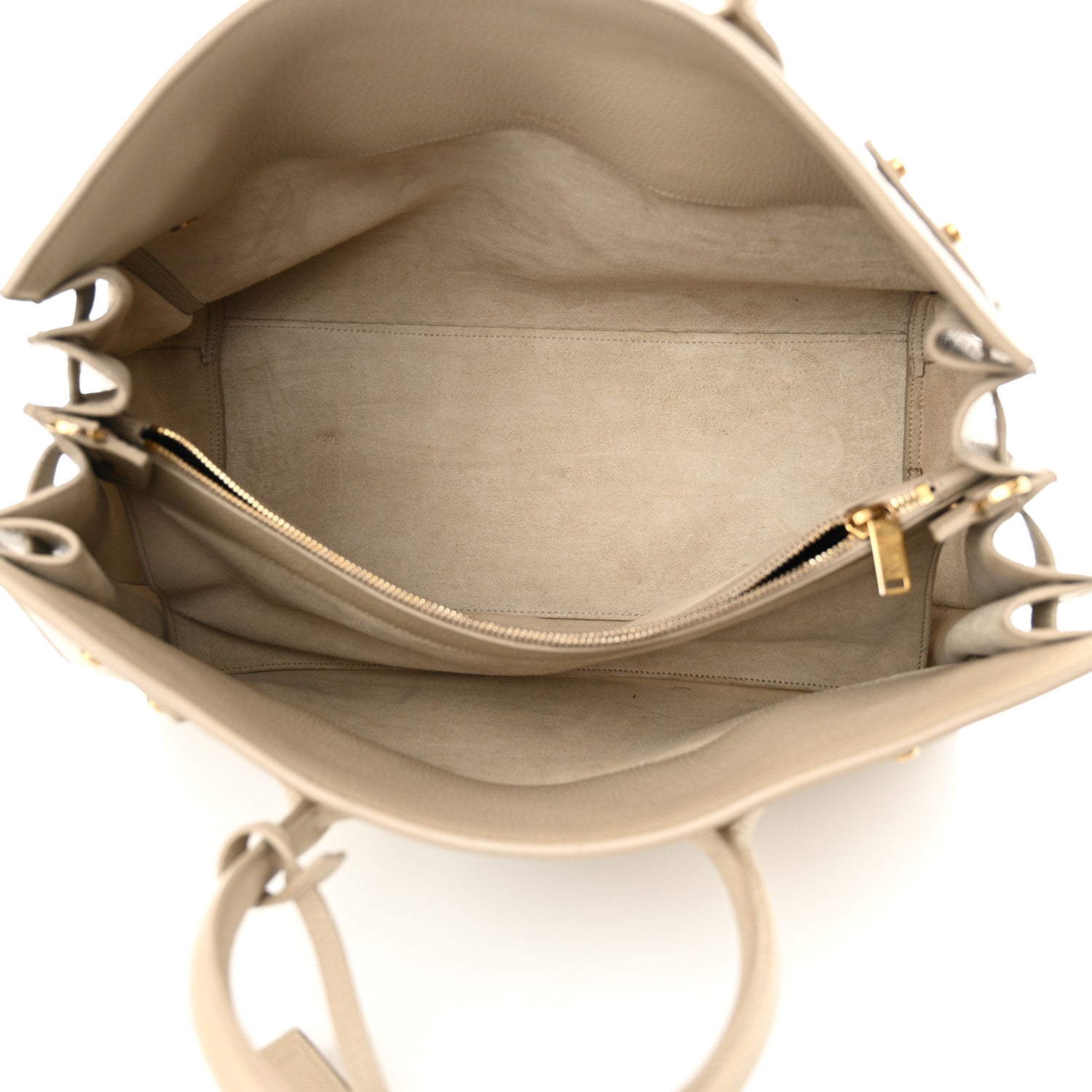 Saint Laurent Grained Calfskin Large Souple Sac De Jour Dark Beige 5 of 15