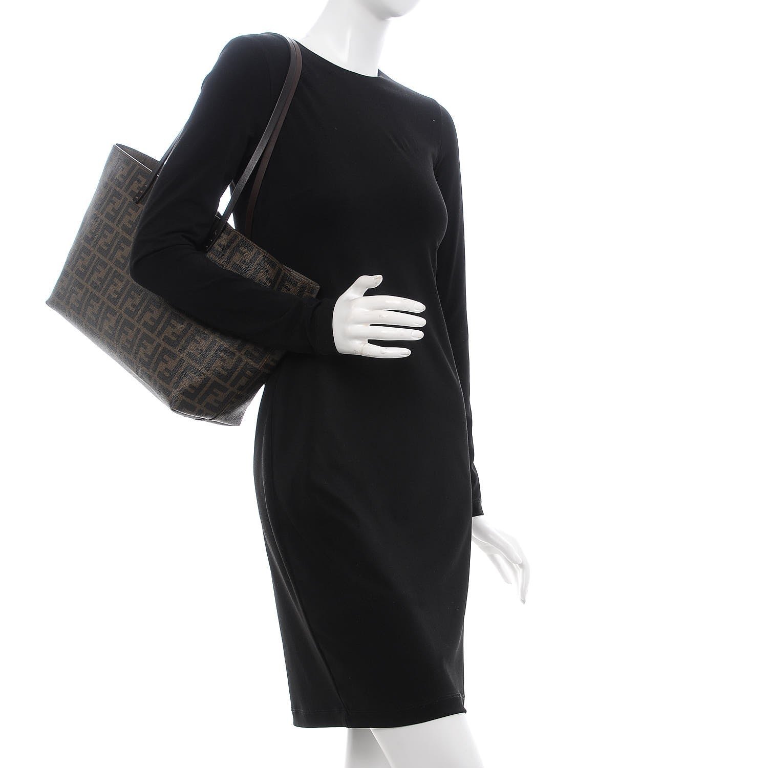 Fendi Zucca Spalmati Small Roll Tote Tobacco Moro 2 of 12