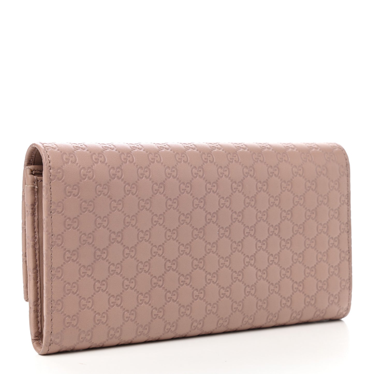 Microguccissima Bow Continental Wallet Soft Pink