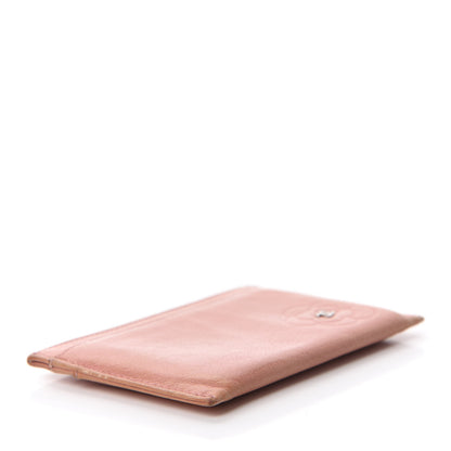 Chanel Goatskin Camellia Embossed Card Holder Orange 4 of 12