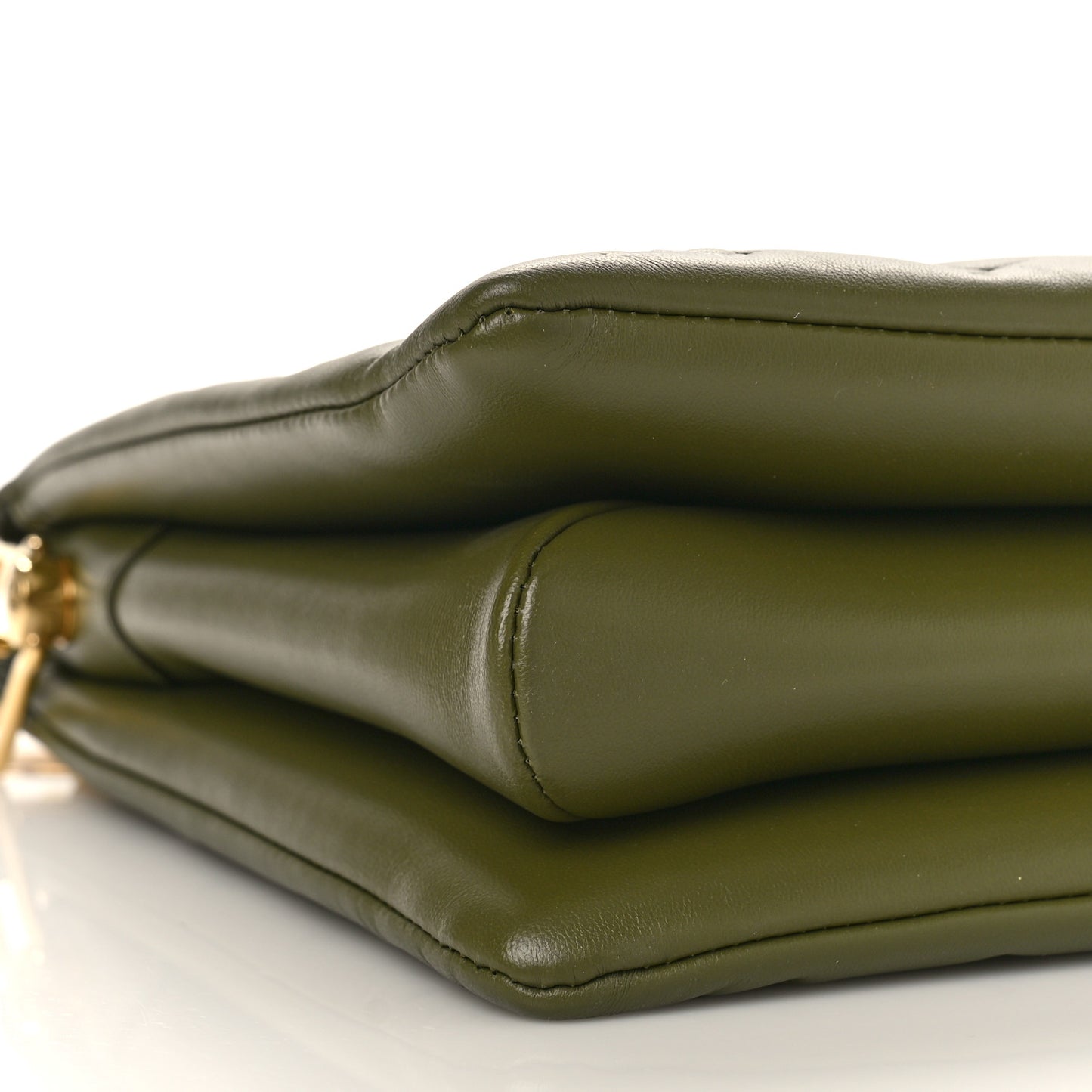 Lambskin Embossed Monogram Coussin MM Khaki