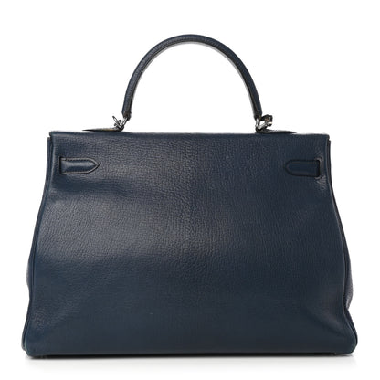 Hermes Chevre De Coromandel Kelly Retourne 35 Bleu De Prusse 5 of 41