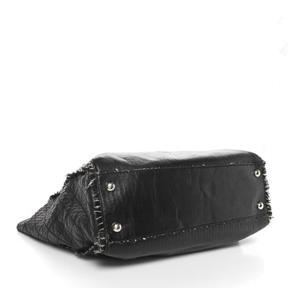 Chanel Glazed Calfskin Tweed Tweedy Shopping Tote Black 4 of 11