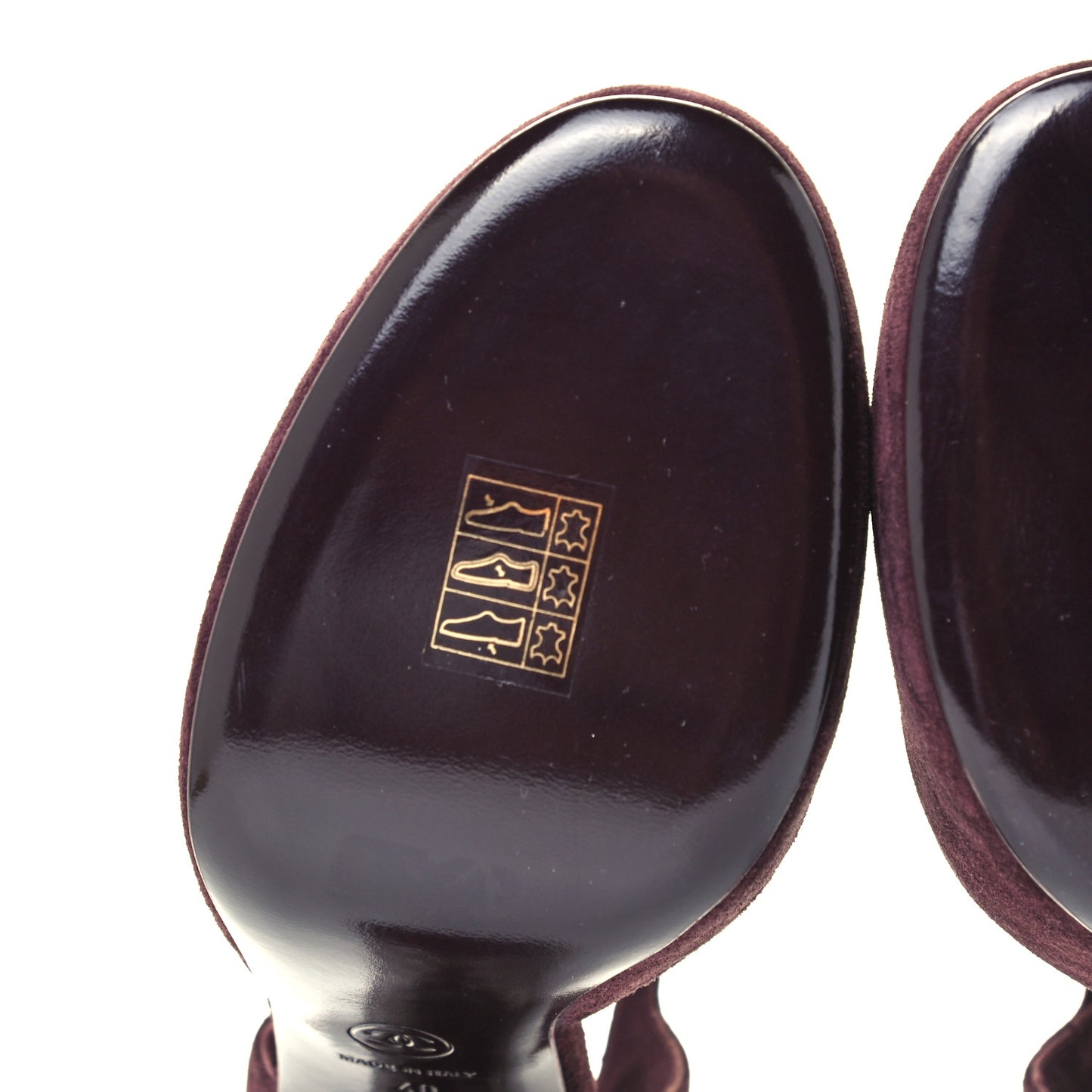 Suede Calfskin Pumps 40 Dark Purple