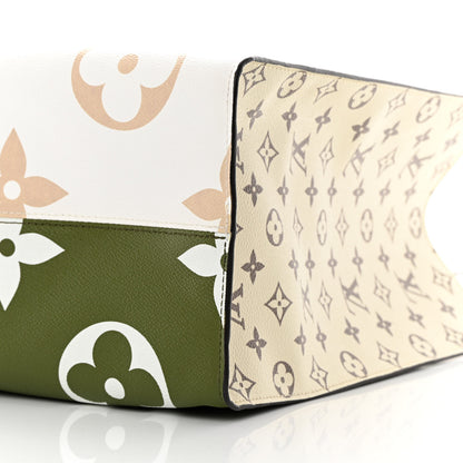 Louis Vuitton Monogram Giant Onthego GM Kaki Beige 10 of 14