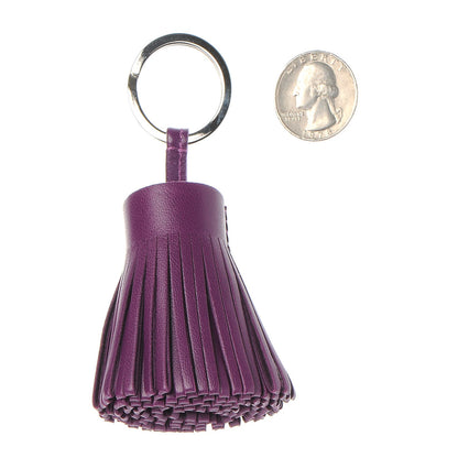 Hermes Lambskin Carmen Tassel Key Holder Violet 2 of 5