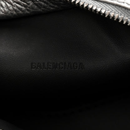 Balenciaga Metallic Grained Calfskin Neo Classic Hardware Super Nano City Crossbody Silver 6 of 9