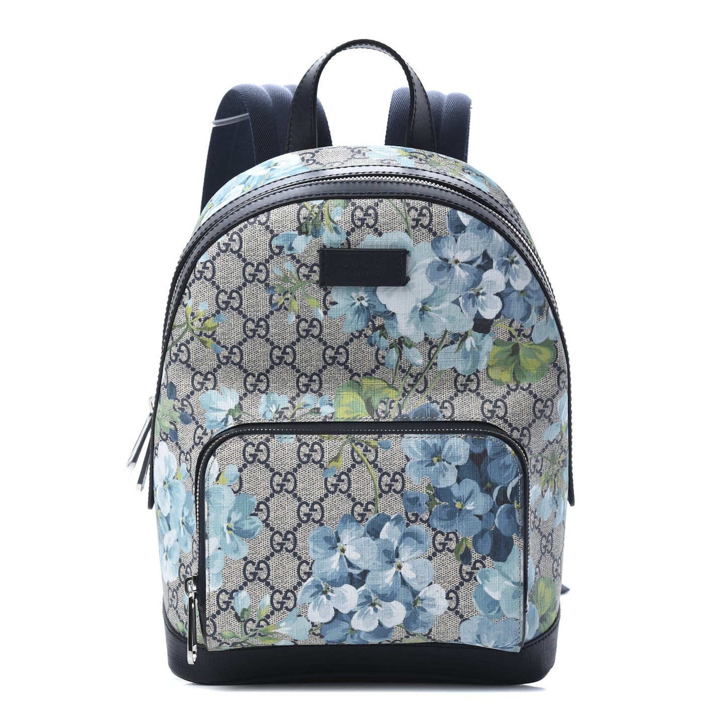 GG Supreme Monogram Blooms Small Day Backpack Blue